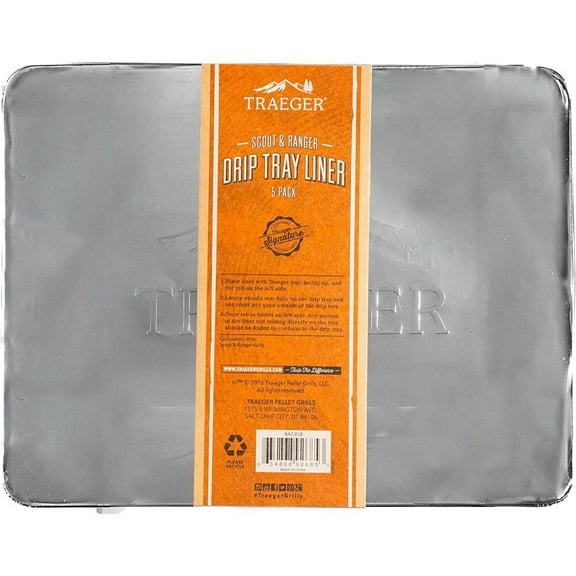 Traeger Ranger/Scout Aluminum Drip Tray Liner 4.33 in. H x 11.02 in. W x 14.17 in. L - Case Of: 1