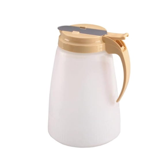 Traex 64 Oz Polyethylene Syrup Server with Almond Top