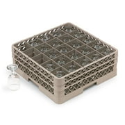 Traex TR6BB Beige 25 Compartment Glass Rack with 2 Extenders