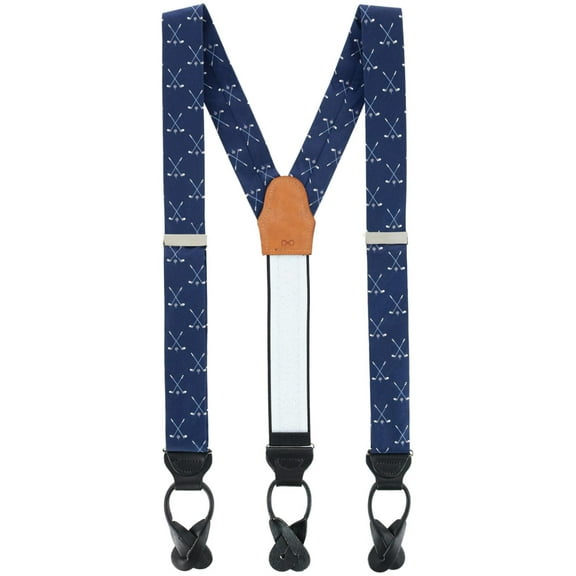 Trafalgar  Day of Golf Silk Button End Suspenders (Men)