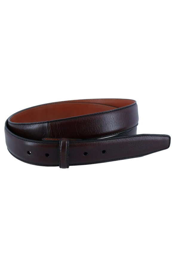 Feather Edge Leather No Buckle Belt Strap (Men Big & Tall)