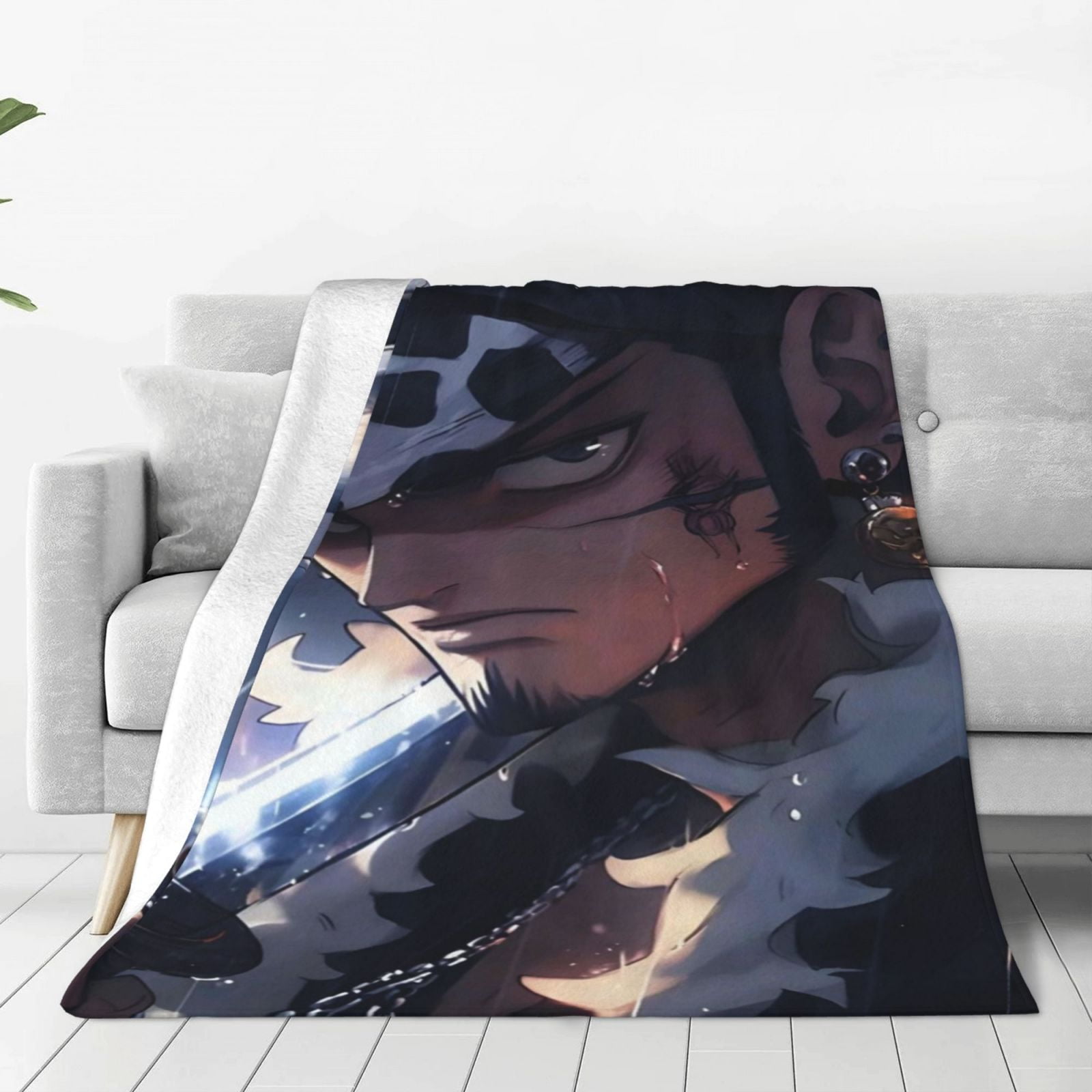 Trafalgar·Law anime Soft Cozy Fleece Throw Blanket Plush Lightweight