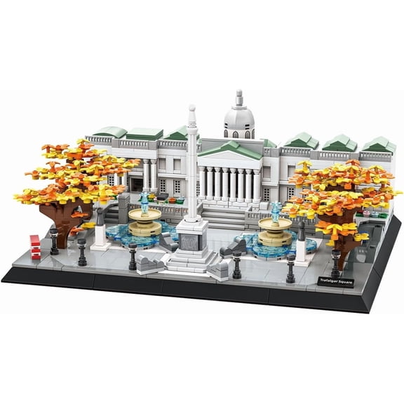 Trafalgar Square London Building Set (1245 Pieces), Architecture Building Blocks Toys, Home Dcor Model for Adults