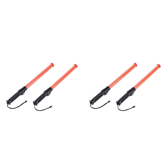 Traffic Batons, LED Traffic Control Stick,Safety Light Batons, Signal Batons for Parking and Airports, 16 Inches, 4Pcs