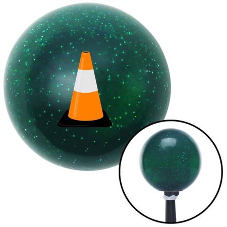 Traffic Cone Green Metal Flake Shift Knob with M16 x 1.5 Insert Shifter Auto Manual