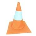 thumbnail image 1 of Traffic Cone Hat Costume Accessory Party Hat in Felt Fabric for Halloween Parties Dress Up Adults Teenagers, 1 of 9