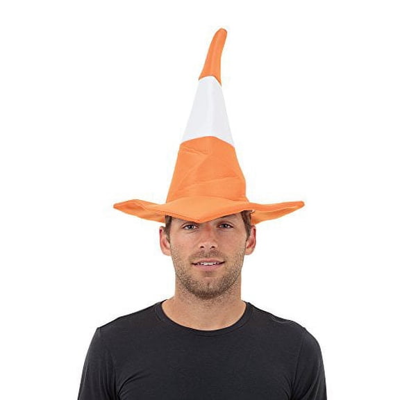 Traffic Cone Hat Hats Unisex One Size Adult Orange Fancy Dress Party Book Week Halloween