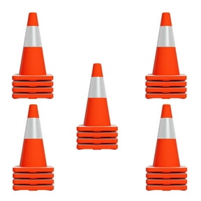 Traffic Control Cone, Reinforced Design, Reflective Collar, Orange Driveway Cone, PVC Construction Cone, Parking Enforcement, Training Ground, Road Maintenance