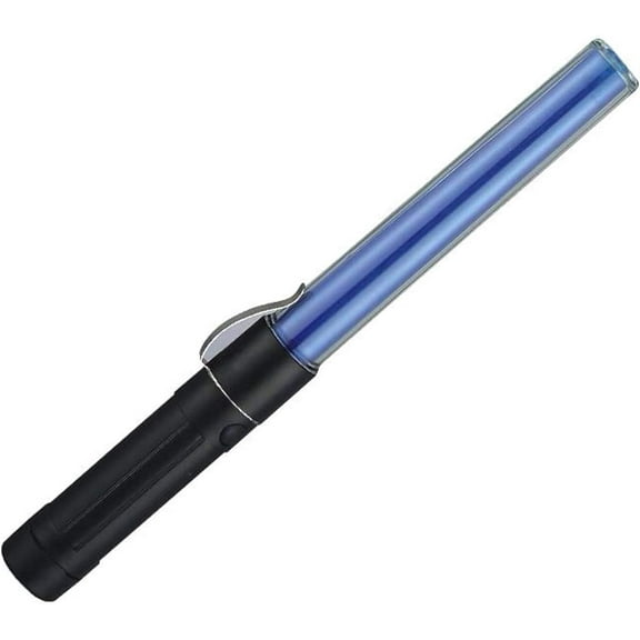 Traffic Control Wand, LED Signal Wand Traffic Flashlight, Battery Powered, Durable, Waterproof, Wide Application, Suitable for Traffic Direction, Concerts, Parking Guides Etc(Blue)