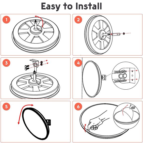 Traffic Convex Pc Mirror Wide Angle Blind Spot Corner Road Parking Safety 12 18\\\" 12 Inch YIWEI
