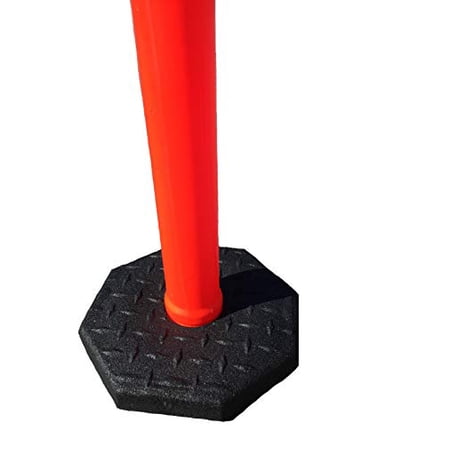 Traffic Delineator 42 Inch Post with Base & Two Reflective Bands. 3 Each Included
