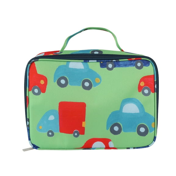 Traffic Jam Green 10.5 x 7 Polyester Water Resistant Zippered Lunch Bag