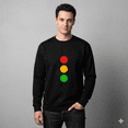thumbnail image 1 of Traffic Light Funny Costume Lazy Halloween Party Outfit Sweatshirt, up to size 5XL, 1 of 2
