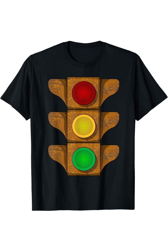 Traffic Light Vintage Rusty Stoplight Stop Go Caution Signal T-Shirt