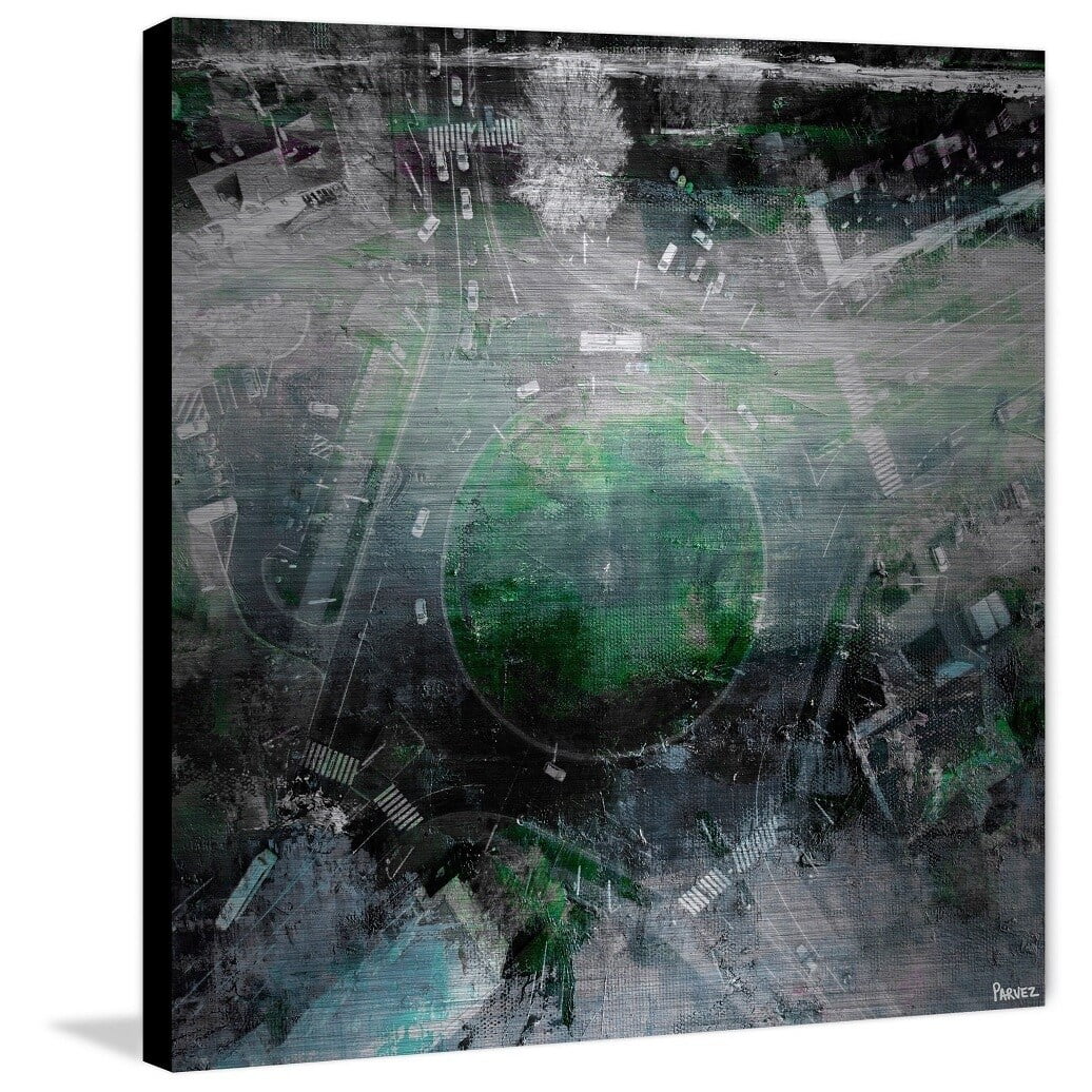 "Traffic Maze" Painting Print on Brushed Aluminum