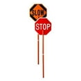 thumbnail image 1 of Traffic Paddle Sign, 2-Sided Stop/Slow, Engineer Reflective, 24 in HxW, Pole Mounted, 81 in Handle(03-822P), 1 of 2