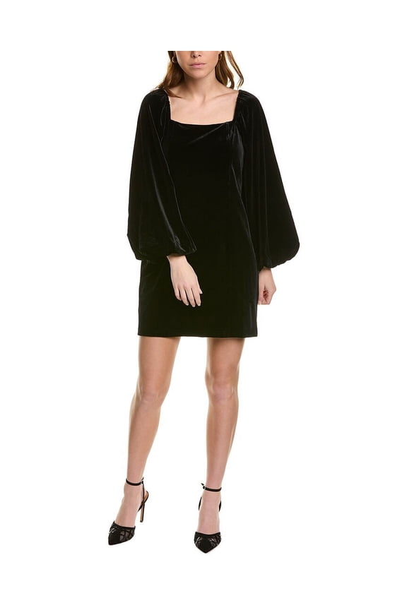 womens Dolce Velvet Mini Dress, s, Black