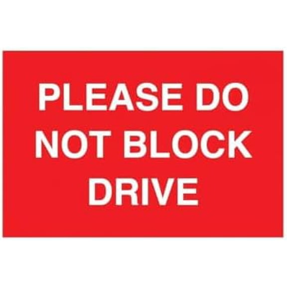 Traffic - Please Do Not Block Drive Sign Metal Sign Decorative Wall Plaque, 12 X 8 inch