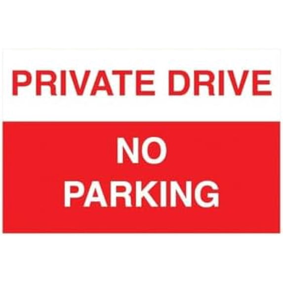 Traffic - Private Drive No Parking Sign Metal Sign Decorative Wall Plaque, 12 X 8 inch