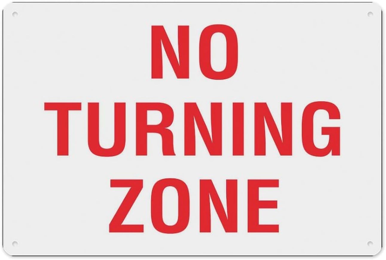 Traffic Regulation Sign Prohibiting Turning in a Specific Zone to ...