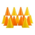 thumbnail image 1 of Traffic Safety Cones, Set of 15- Plastic, Colorful, Flexible for Kids Indoor and Outdoor Games, Sports Training, Driving, or Barriers by Hey! Play!, 1 of 6