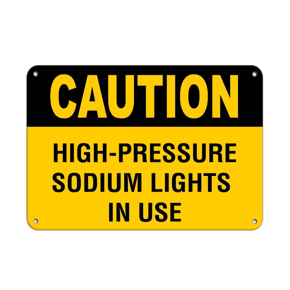 Traffic Signs Caution High Pressure Sodium Lights in Use 18 x 24