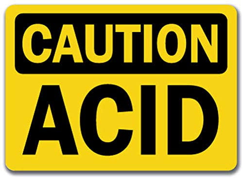 Traffic Signs - Caution - Sign - Acid - Safety Sign 10 x 7 Aluminum ...