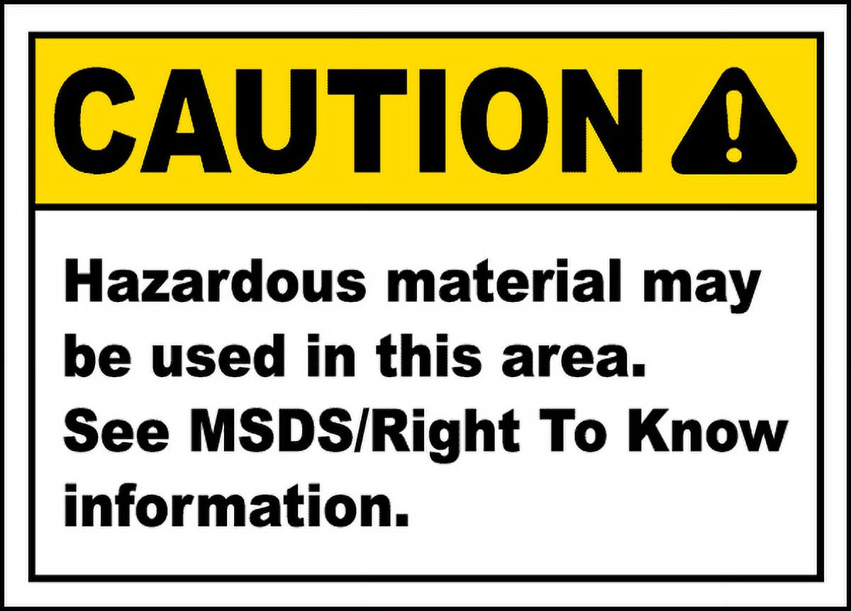 Traffic Signs Hazardous Material May Be Used Sign 12 x 8 Aluminum