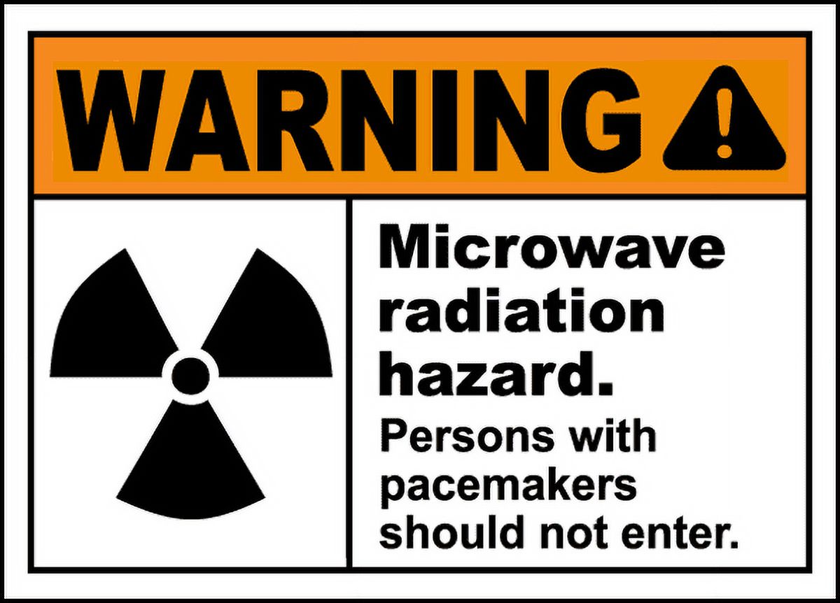 Traffic Signs Microwave Radiation Hazard Sign 12 x 18 Aluminum Sign