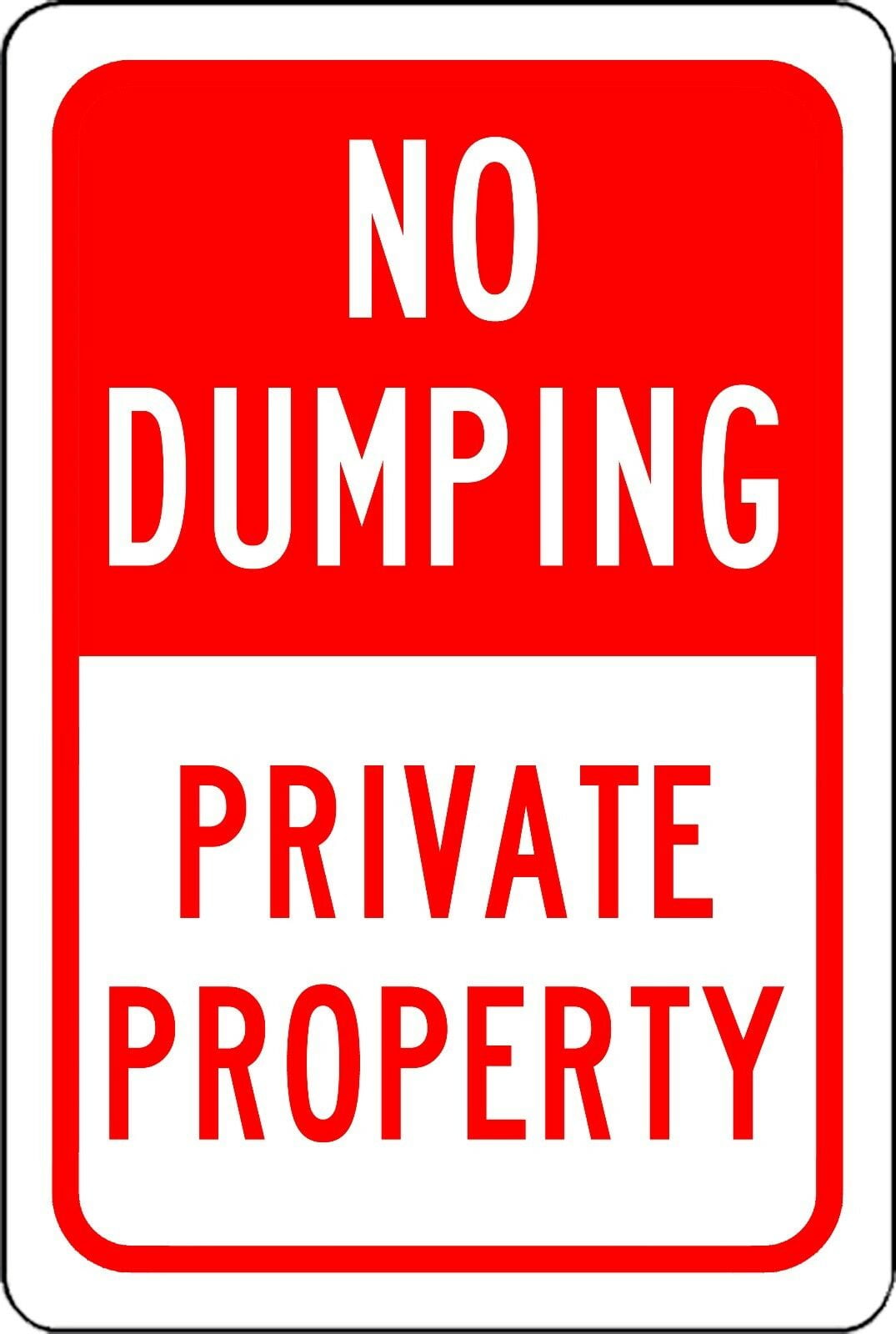 Traffic Signs - No Dumping Warning Sign - Street A