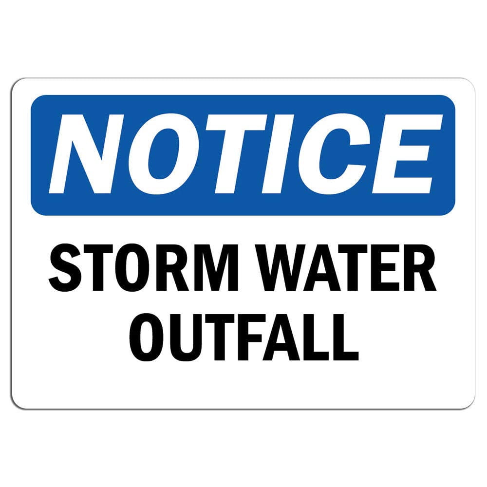 Traffic Signs Notice Storm Water Outfall Sign 12 X 8 Aluminum Sign traffic-signs-notice-storm-water-outfall-sign-12-x-8-aluminum-sign