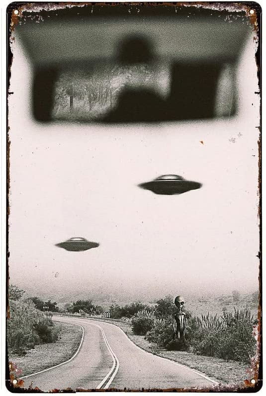Traffic Stop Alien Metal Sign Outdoor Indoor Wall Panel Retro Vintage ...