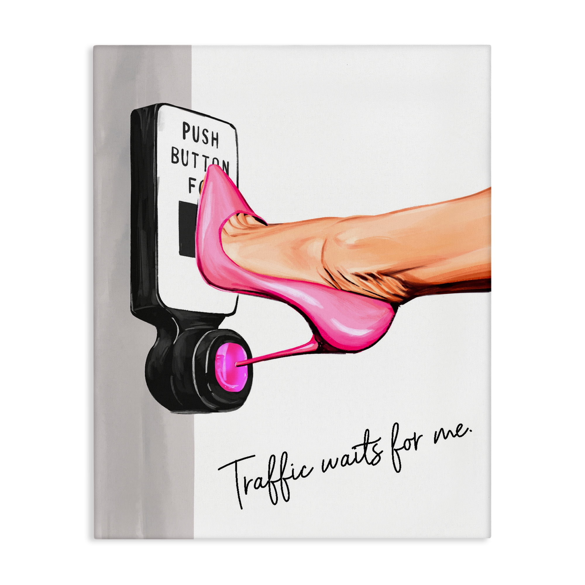 Traffic Waits for Me Heels Canvas Wall Art, design by Ziwei Li