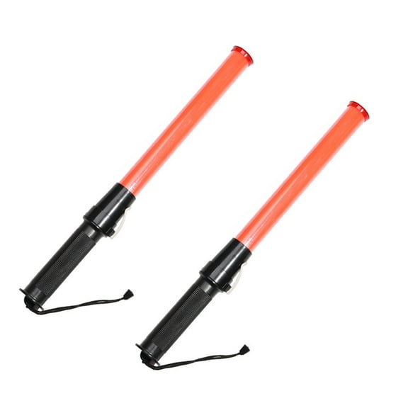 Traffic Wand Safety Light Wands | High Visibility, Durable, Portable | Flagging Baton with Modes for Parking, Aircraft, Night Traffic Directing, 2 pcs 43CM