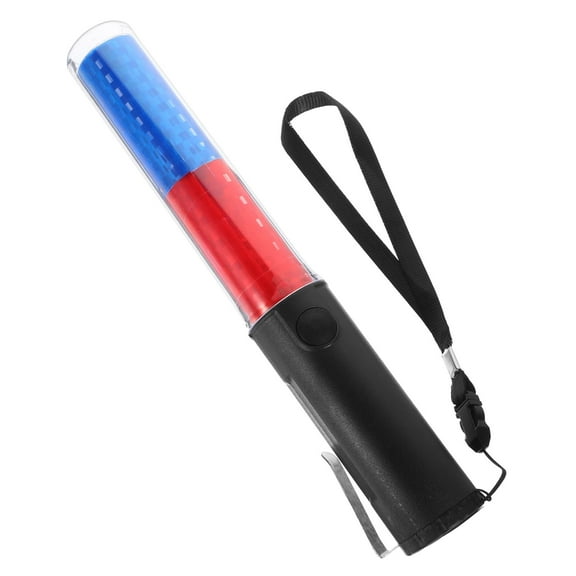 Traffic Wand, Traffic Light Stick, 10.22in Led Police Control Wands Safety Light Wands Air Marshaling Signal Wand Concert Cheering Stick for Parking Car B, Blue and Red