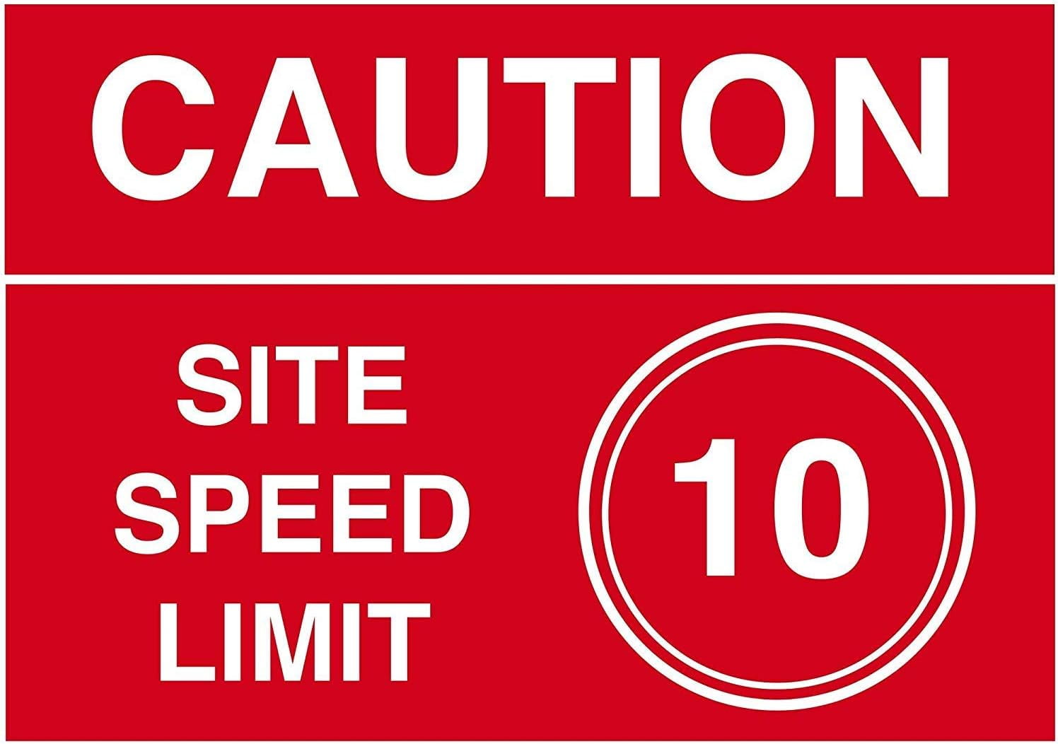 Traffic & Warehouse Signs - 10Mph Speed Limit Sign 12 x 18 Aluminum ...