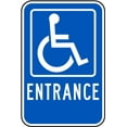 thumbnail image 1 of Traffic & Warehouse Signs - Accessible Entrance Sign - Weather Approved Aluminum Street Sign, 0.04 Thickness - 12" X 18", 1 of 5