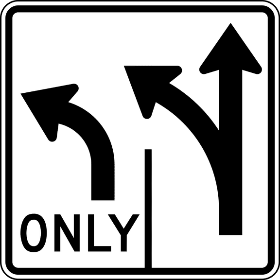 Traffic & Warehouse Signs - Advanced Intersection control sign - Weather Approved Aluminum Street Sign, 0.04 Thickness - 18" X 24"