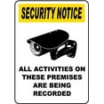 thumbnail image 1 of Traffic & Warehouse Signs - All Activities Being Recorded Sign - Weather Approved Aluminum Street Sign, 0.04 Thickness - 10" X 7", 1 of 5