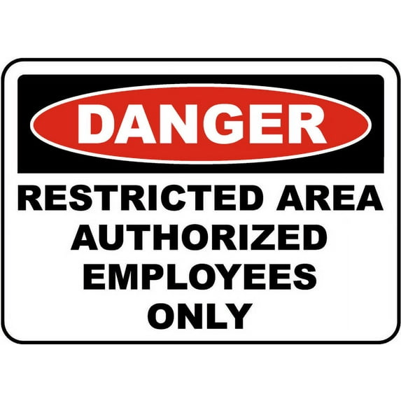Traffic & Warehouse Signs - Authorized Employees Only Sign 2 - Weather Approved Aluminum Street Sign, 0.04 Thickness - 18" X 24"