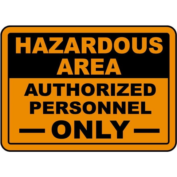 Traffic & Warehouse Signs - Authorized Employees Only Sign 3 - Weather Approved Aluminum Street Sign, 0.04 Thickness - 10" X 7"