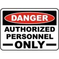 thumbnail image 1 of Traffic & Warehouse Signs - Authorized Personnel Only Sign 11 - Weather Approved Aluminum Street Sign, 0.04 Thickness - 10" X 7", 1 of 5