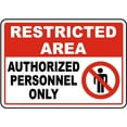 thumbnail image 1 of Traffic & Warehouse Signs - Authorized Personnel Only Sign 27 - Weather Approved Aluminum Street Sign, 0.04 Thickness - 18" X 24", 1 of 5