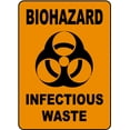 thumbnail image 1 of Traffic & Warehouse Signs - Biohazard Infectious Waste Sign - Weather Approved Aluminum Street Sign, 0.04 Thickness - 12" X 8", 1 of 5