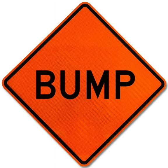 Traffic & Warehouse Signs - Bump Sign - Weather Approved Aluminum Street Sign, 0.04 Thickness - 10" X 7"