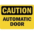 thumbnail image 1 of Traffic & Warehouse Signs - Caution - Automatic Door OSHA - Weather Approved Aluminum Street Sign, 0.04 Thickness - 24" X 36", 1 of 5