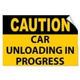 thumbnail image 1 of Traffic & Warehouse Signs - Caution - Car Unloading In Progress Traffic - Weather Approved Aluminum Street Sign, 0.04 Thickness - 10" X 7", 1 of 5