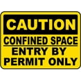 thumbnail image 1 of Traffic & Warehouse Signs - Caution Entry By Permit Only Sign - Weather Approved Aluminum Street Sign, 0.04 Thickness - 12" X 18", 1 of 5