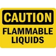 thumbnail image 1 of Traffic & Warehouse Signs - Caution - Flammable Liquids OSHA - Weather Approved Aluminum Street Sign, 0.04 Thickness - 12" X 18", 1 of 5