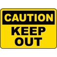 thumbnail image 1 of Traffic & Warehouse Signs - Caution Keep Out Sign - Weather Approved Aluminum Street Sign, 0.04 Thickness - 10" X 7", 1 of 5
